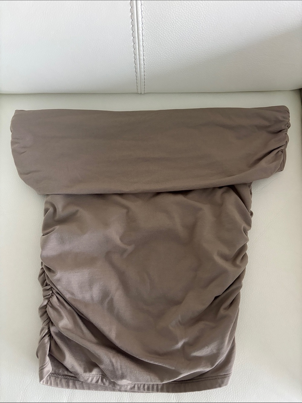 Abercrombie & Fitch Fold-over off-shoulder ruched top S - Picture 4 of 4